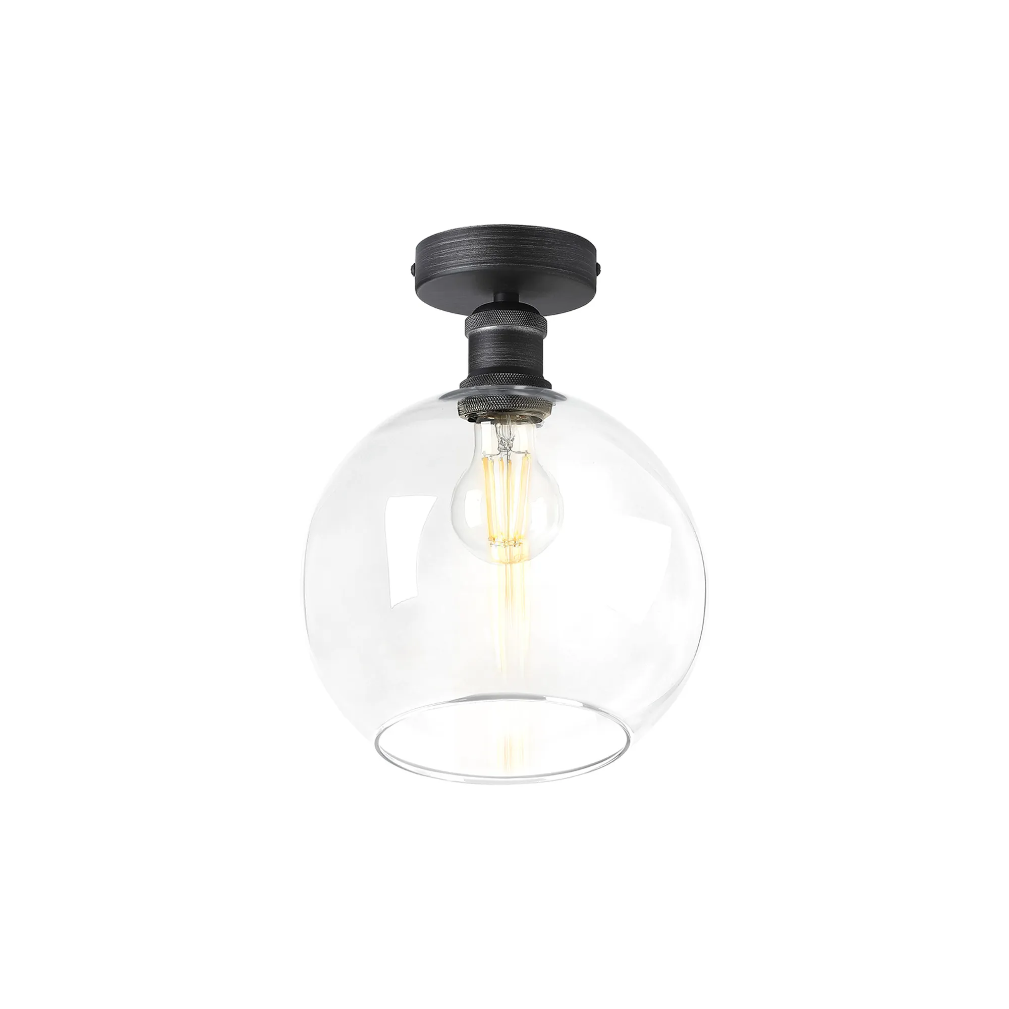 Cawdor Pewter Ceiling Lights Deco Flush Fittings